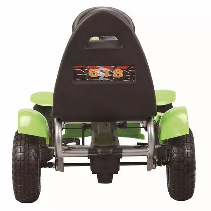 Žalias pedalinis gokartas F618 vaikams