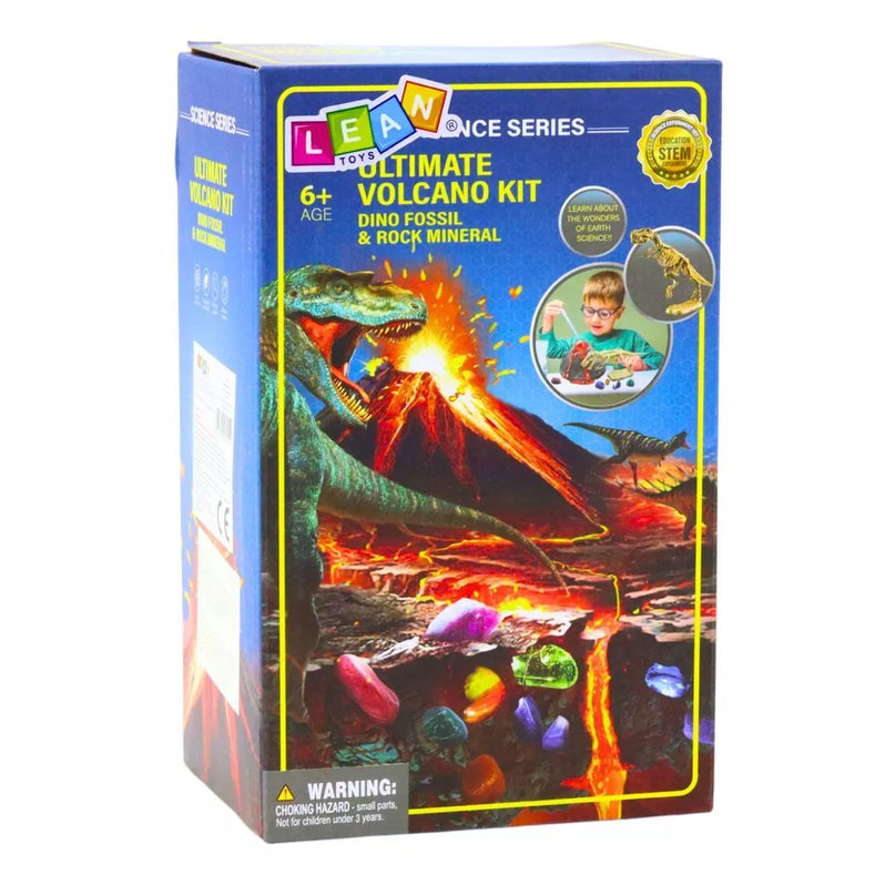 Edukacinis vulkano ir dinozaurų rinkinys mažajam chemikui