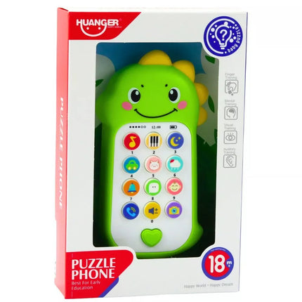 Dinozauro formos žaislinis telefonas