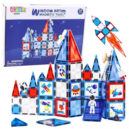 58 dalių magnetinis kosmoso konstruktorius