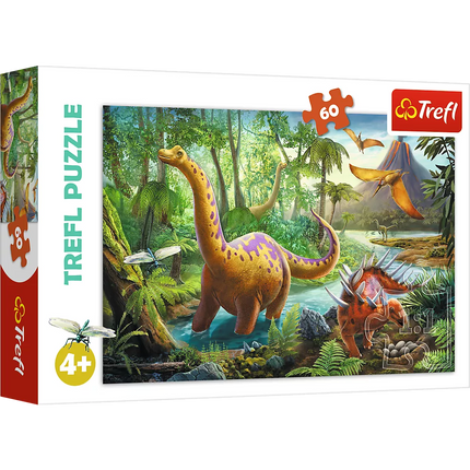 Dėlionė „Dinozaurų žygis“ – 60 detalių