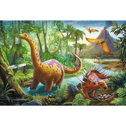 Dėlionė „Dinozaurų žygis“ – 60 detalių