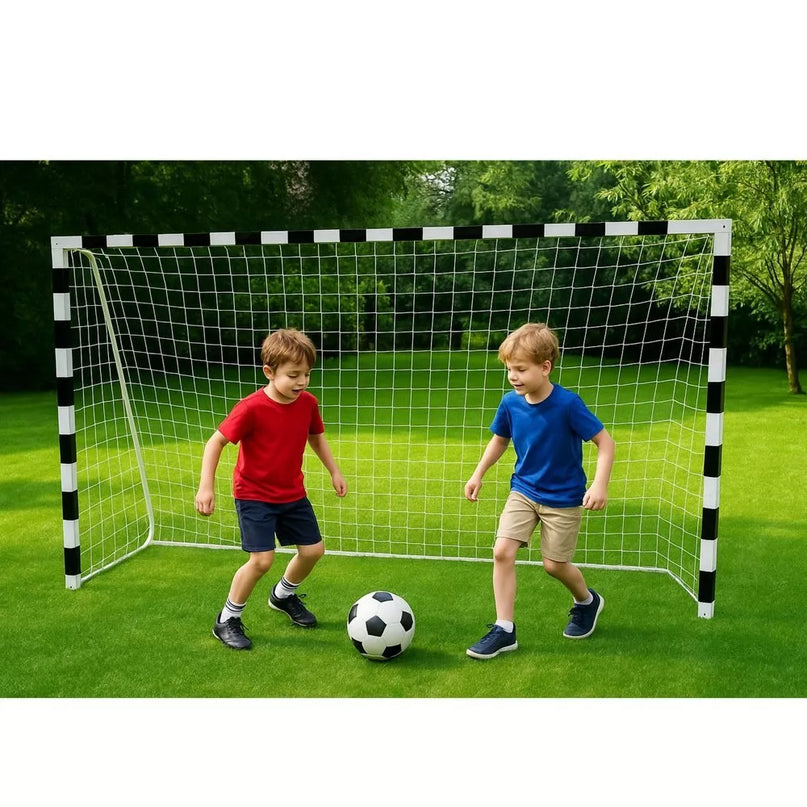 Dideli metaliniai treniruočių futbolo vartai 300×200×110 cm