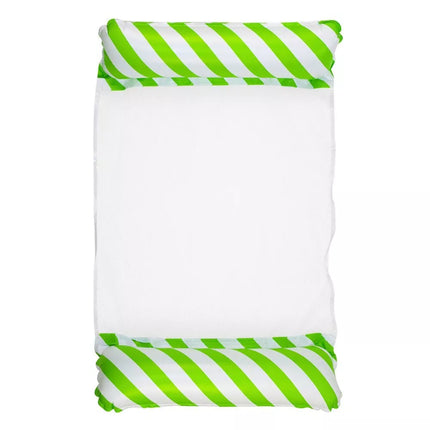 Pripučiamas vandens hamako tipo čiužinys–gultas, balta ir žalia, 120 × 70 cm