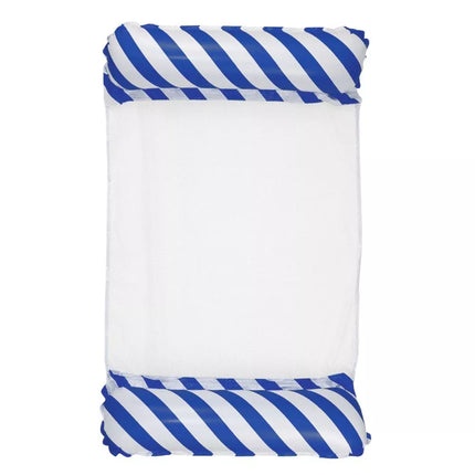 Pripučiamas vandens hamako tipo čiužinys–gultas, balta ir tamsiai mėlyna, 120 × 70 cm