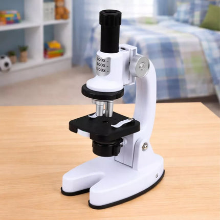 Vaikiškas mikroskopas su 1200× priartinimu ir laboratoriniu rinkiniu