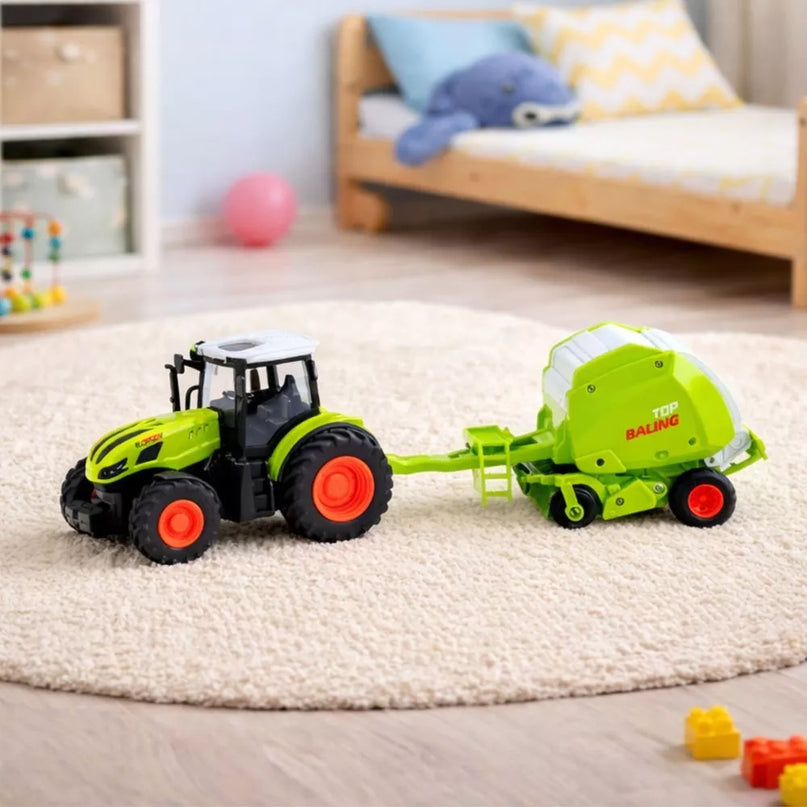 RC traktorius su presu 1:24 – nuotoliniu būdu valdomas Farmer 2.4 GHz
