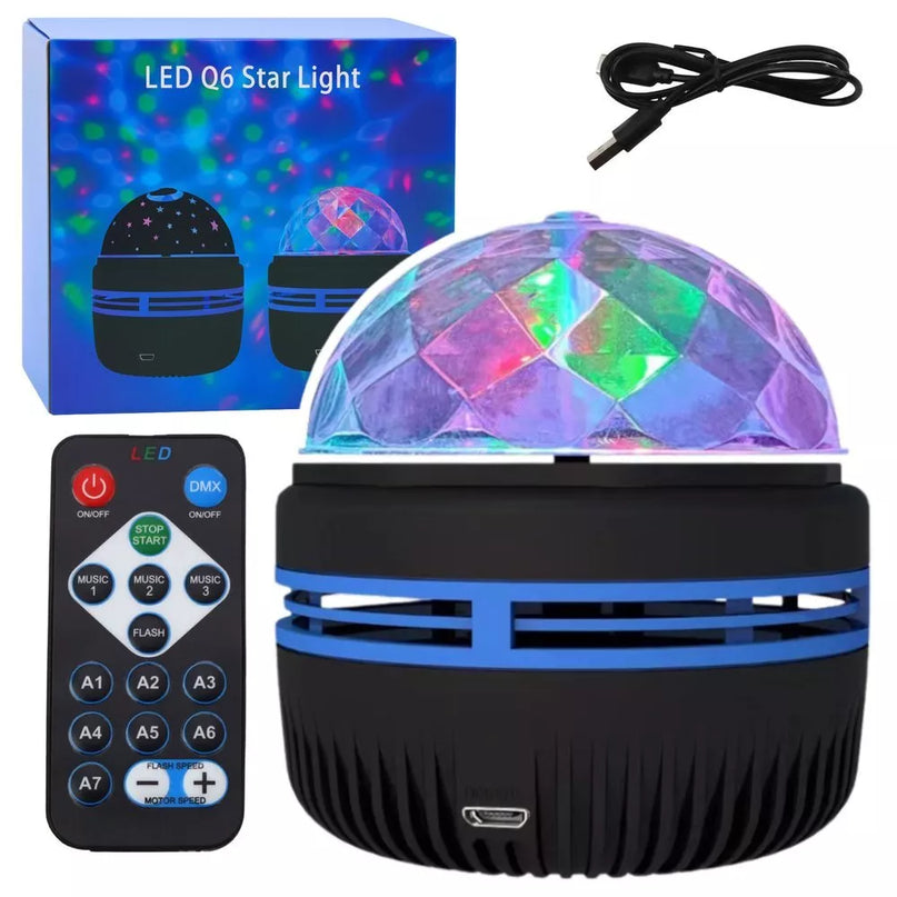 LED RGB projektorius naktinė lempa