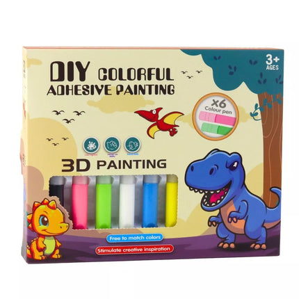Kūrybinis vitražinių 3D dinozaurų raktų pakabukų rinkinys