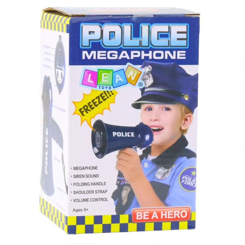 Policijos megafonas vaikams su garso efektais
