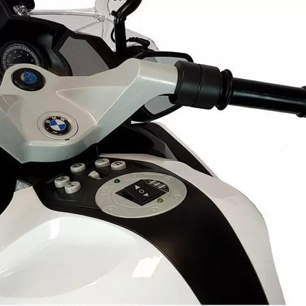 BMW baltas policijos motociklas – elektrinis vaikų motoroleris