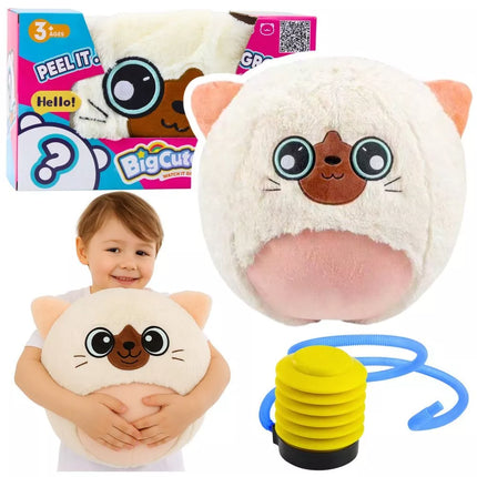BigCutePet pliušinis šokinėjantis kamuolys – augantis katinėlis, 50 cm