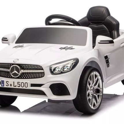 S506 baltas elektromobilis vaikams – Mercedes SL500