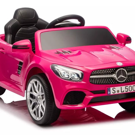 S506 rožinis elektromobilis vaikams – Mercedes SL500