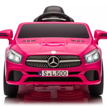 S506 rožinis elektromobilis vaikams – Mercedes SL500