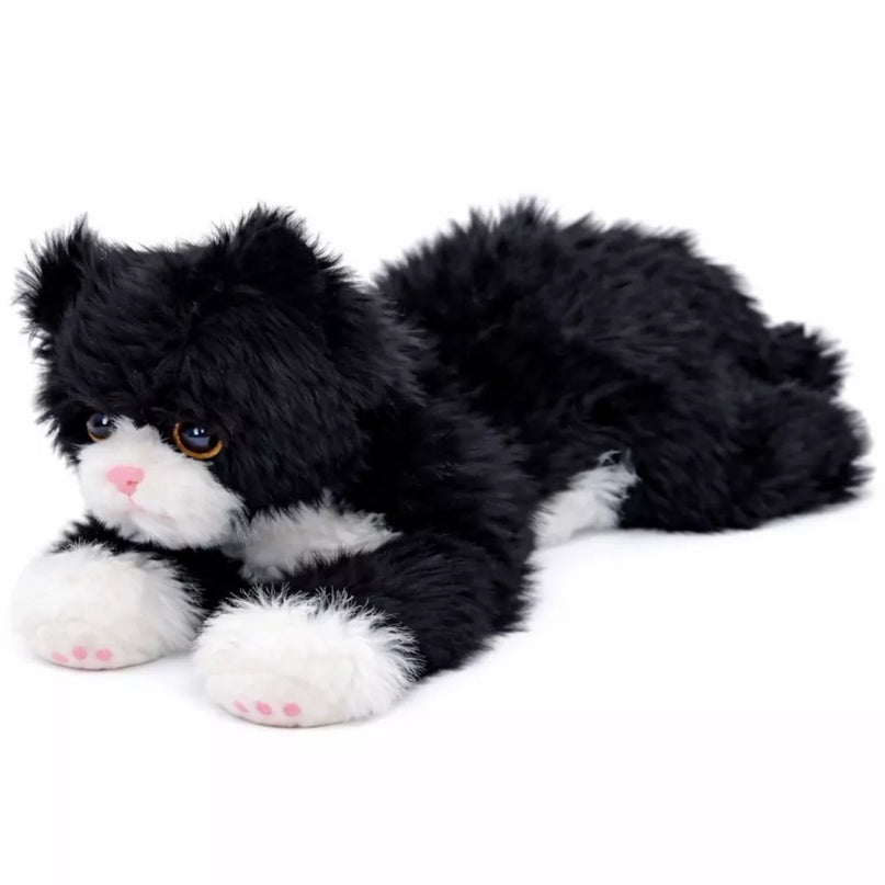 Pliušinis juodai baltas katinas, 38 cm