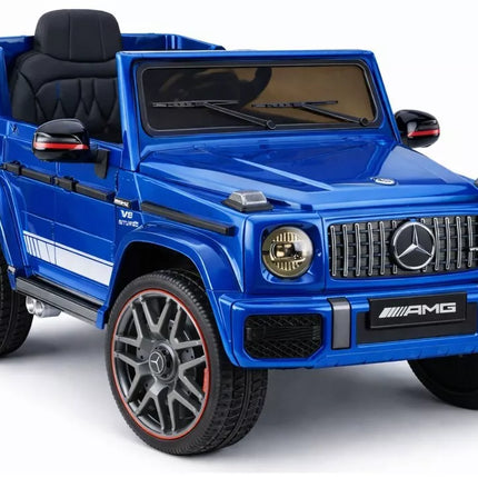 Mercedes AMG G 63 – elektrinis vaikiškas mėlynas automobilis