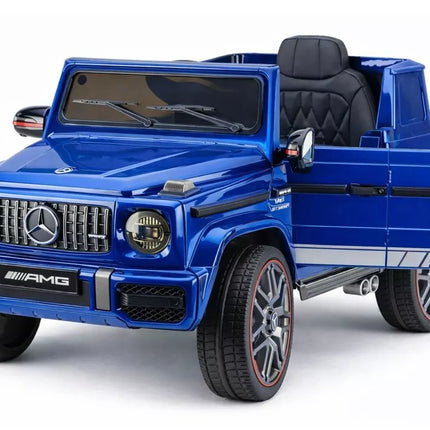Mercedes AMG G 63 – elektrinis vaikiškas mėlynas automobilis