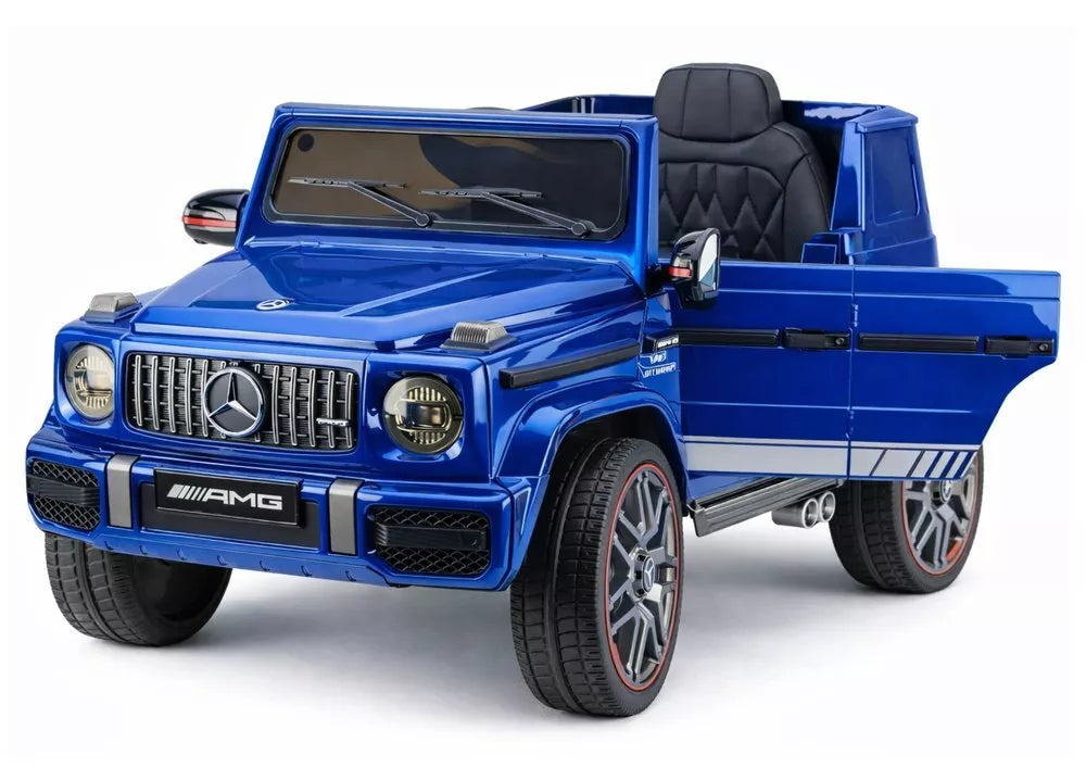 Mercedes AMG G 63 – elektrinis vaikiškas mėlynas automobilis