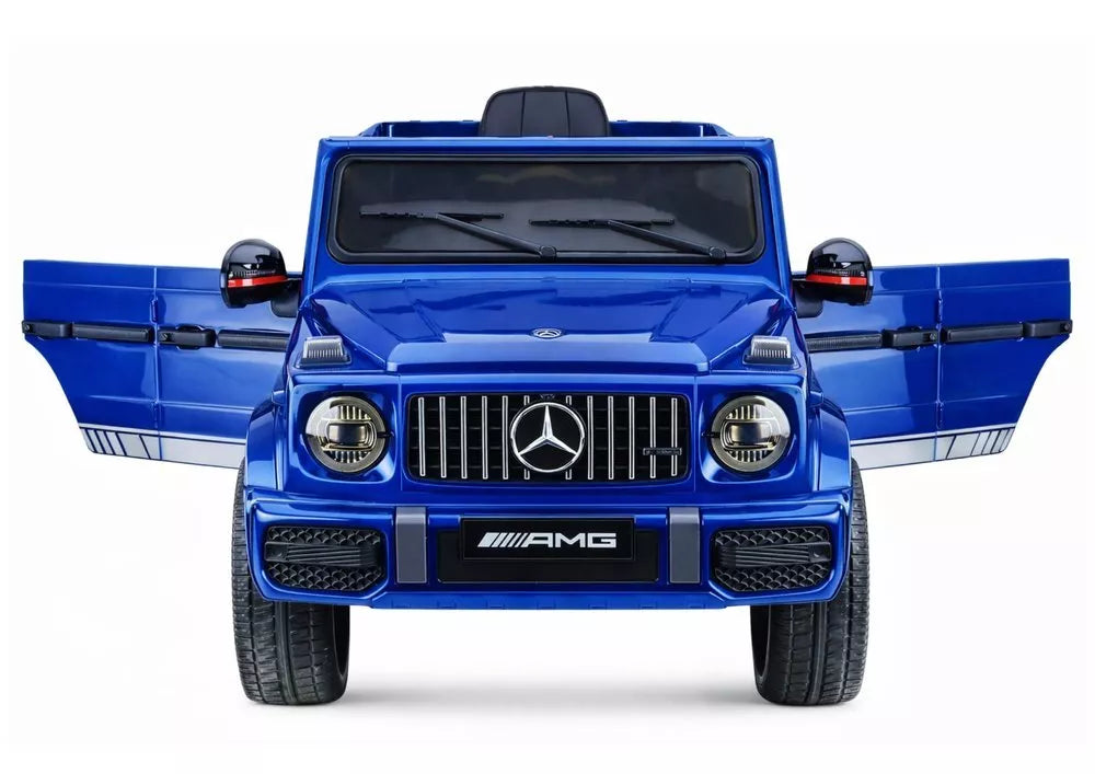 Mercedes AMG G 63 – elektrinis vaikiškas mėlynas automobilis