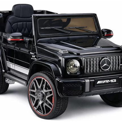 Mercedes AMG G 63 – elektrinis vaikiškas juodas automobilis