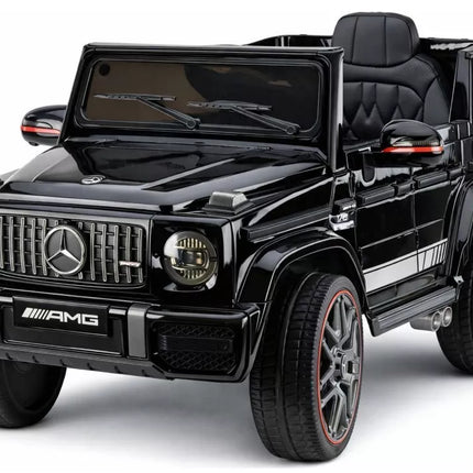 Mercedes AMG G 63 – elektrinis vaikiškas juodas automobilis