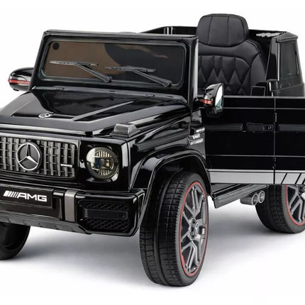 Mercedes AMG G 63 – elektrinis vaikiškas juodas automobilis