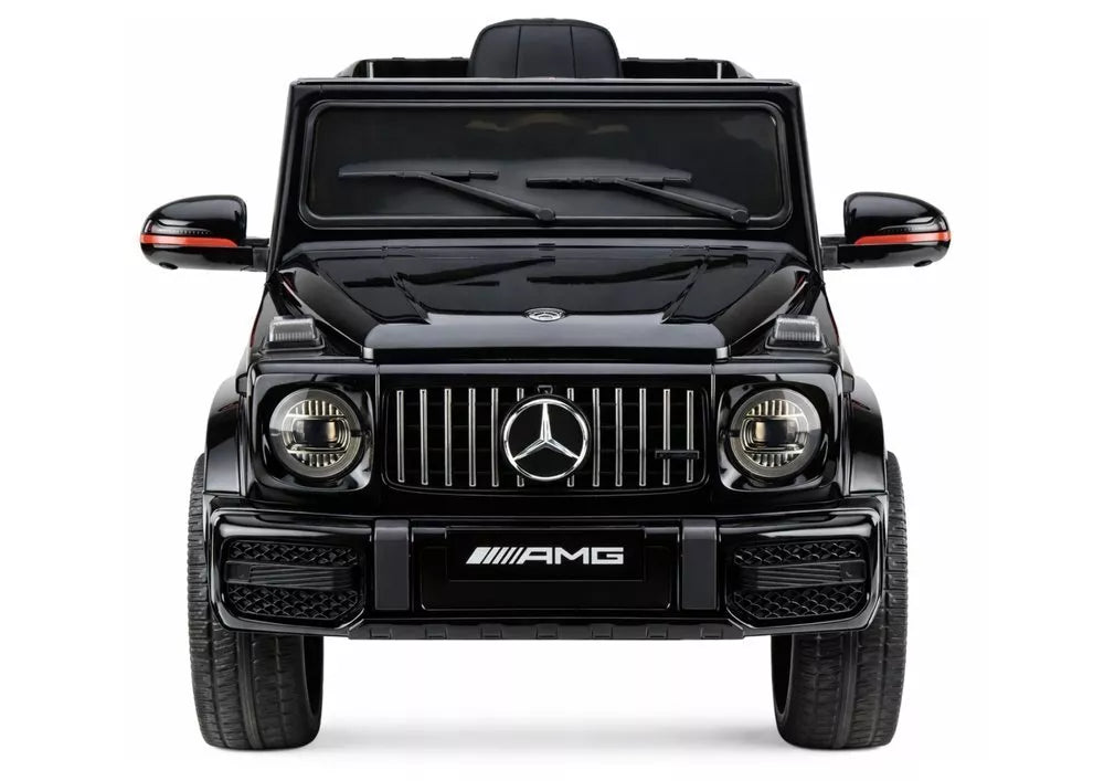 Mercedes AMG G 63 – elektrinis vaikiškas juodas automobilis
