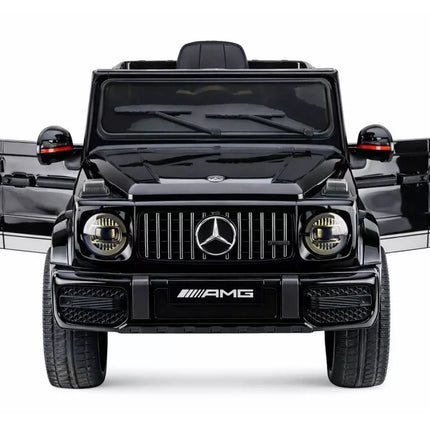 Mercedes AMG G 63 – elektrinis vaikiškas juodas automobilis