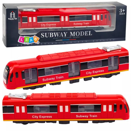 Raudonas City Express metro traukinys