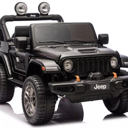Jeep Rubicon 4×4 DK‑JWR556 – 24V, 4×200W, juodas elektromobilis vaikams