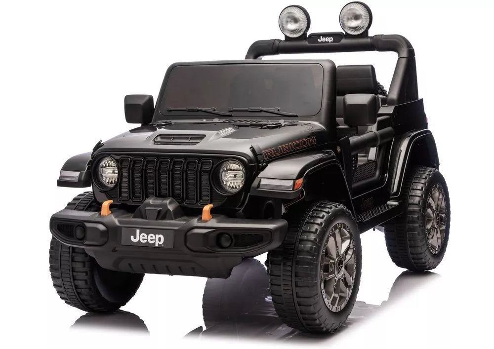 Jeep Rubicon 4×4 DK‑JWR556 – 24V, 4×200W, juodas elektromobilis vaikams