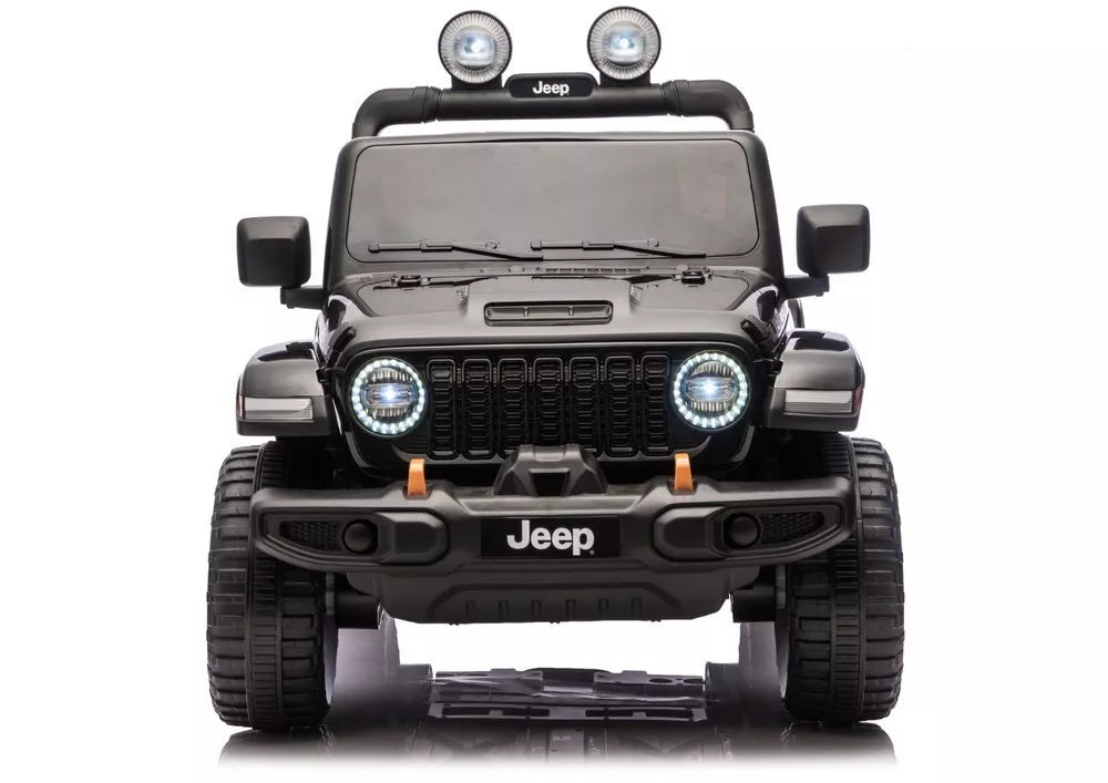 Jeep Rubicon 4×4 DK‑JWR556 – 24V, 4×200W, juodas elektromobilis vaikams