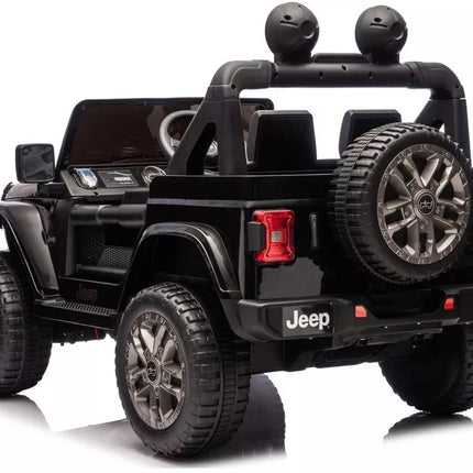 Jeep Rubicon 4×4 DK‑JWR556 – 24V, 4×200W, juodas elektromobilis vaikams