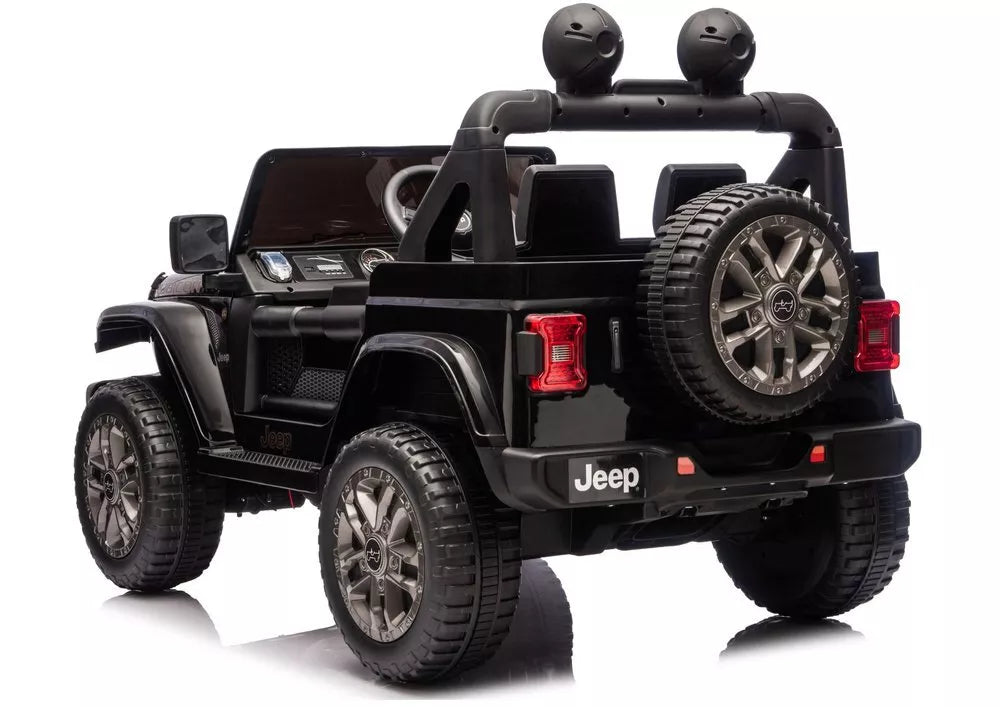 Jeep Rubicon 4×4 DK‑JWR556 – 24V, 4×200W, juodas elektromobilis vaikams