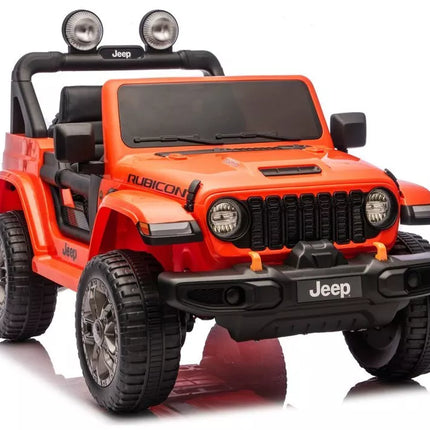 Jeep Rubicon 4×4 DK‑JWR556 – 24V, 4×200W, oranžinis elektromobilis vaikams