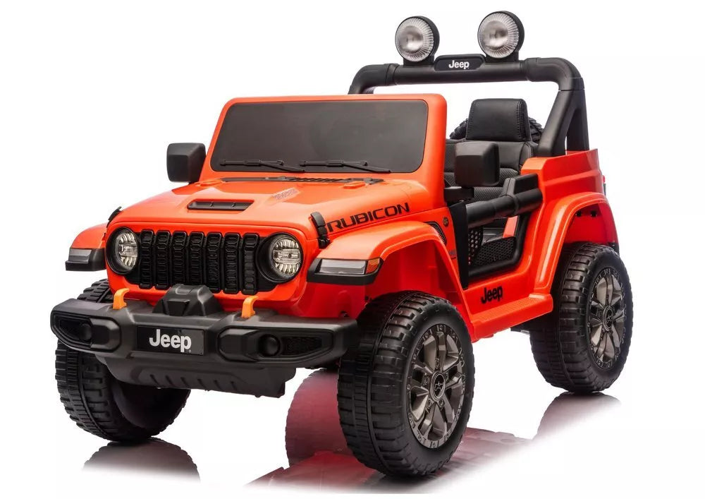 Jeep Rubicon 4×4 DK‑JWR556 – 24V, 4×200W, oranžinis elektromobilis vaikams