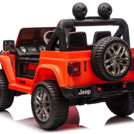 Jeep Rubicon 4×4 DK‑JWR556 – 24V, 4×200W, oranžinis elektromobilis vaikams