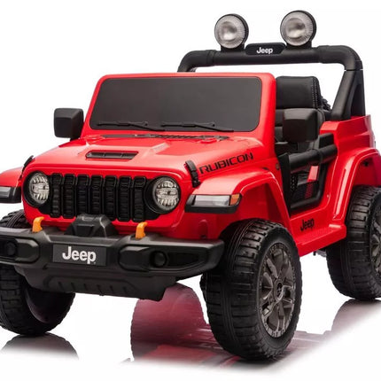 Jeep Rubicon 4×4 DK‑JWR556 – 24V, 4×200W, raudonas elektromobilis vaikams