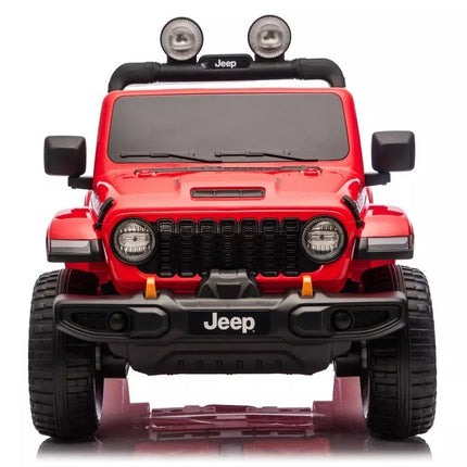 Jeep Rubicon 4×4 DK‑JWR556 – 24V, 4×200W, raudonas elektromobilis vaikams