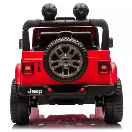 Jeep Rubicon 4×4 DK‑JWR556 – 24V, 4×200W, raudonas elektromobilis vaikams