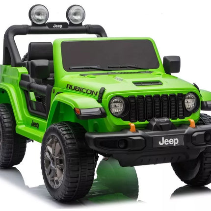 Jeep Rubicon 4×4 DK‑JWR556 – 24V, 4×200W, žalias elektromobilis vaikams