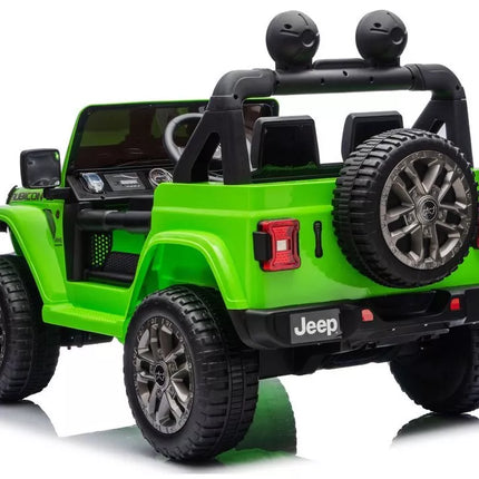 Jeep Rubicon 4×4 DK‑JWR556 – 24V, 4×200W, žalias elektromobilis vaikams