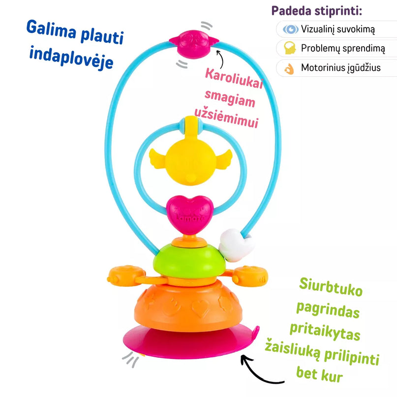 Lavinamasis kūdikio žaislas „Oro balionas“ (tvirtinamas prie maitinimo kėdutės)