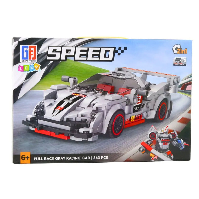 2‑in‑1 automobilis–robotas – 363 dalių konstravimo rinkinys