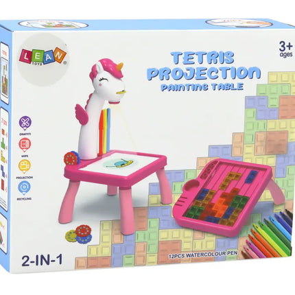 2in1 piešimo projektorius su Tetris