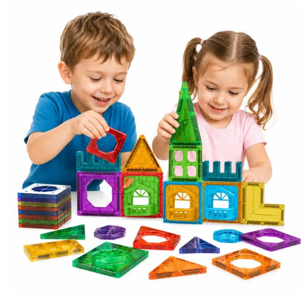 30 magnetinių 3D kaladėlių rinkinys vaikams