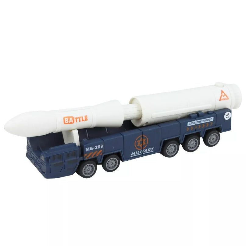 Kosmoso rinkinys: raketa, šatlas, palydovas, transporto mašina