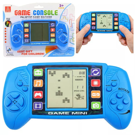 Elektroninis Tetris žaidimas – nešiojama LCD konsolė mėlyna