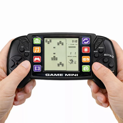 Elektroninis Tetris žaidimas – nešiojama LCD konsolė juoda